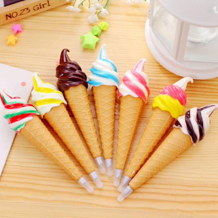 Ice Cream Shaped Plastic Ballpoint Pens