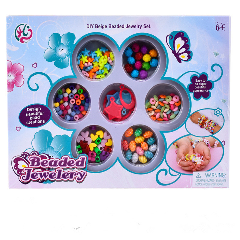 Handmade Kids Girl DIY Bead Jewelry Set Toy