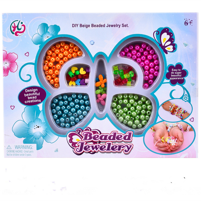 Handmade Kids Girl DIY Bead Jewelry Set Toy