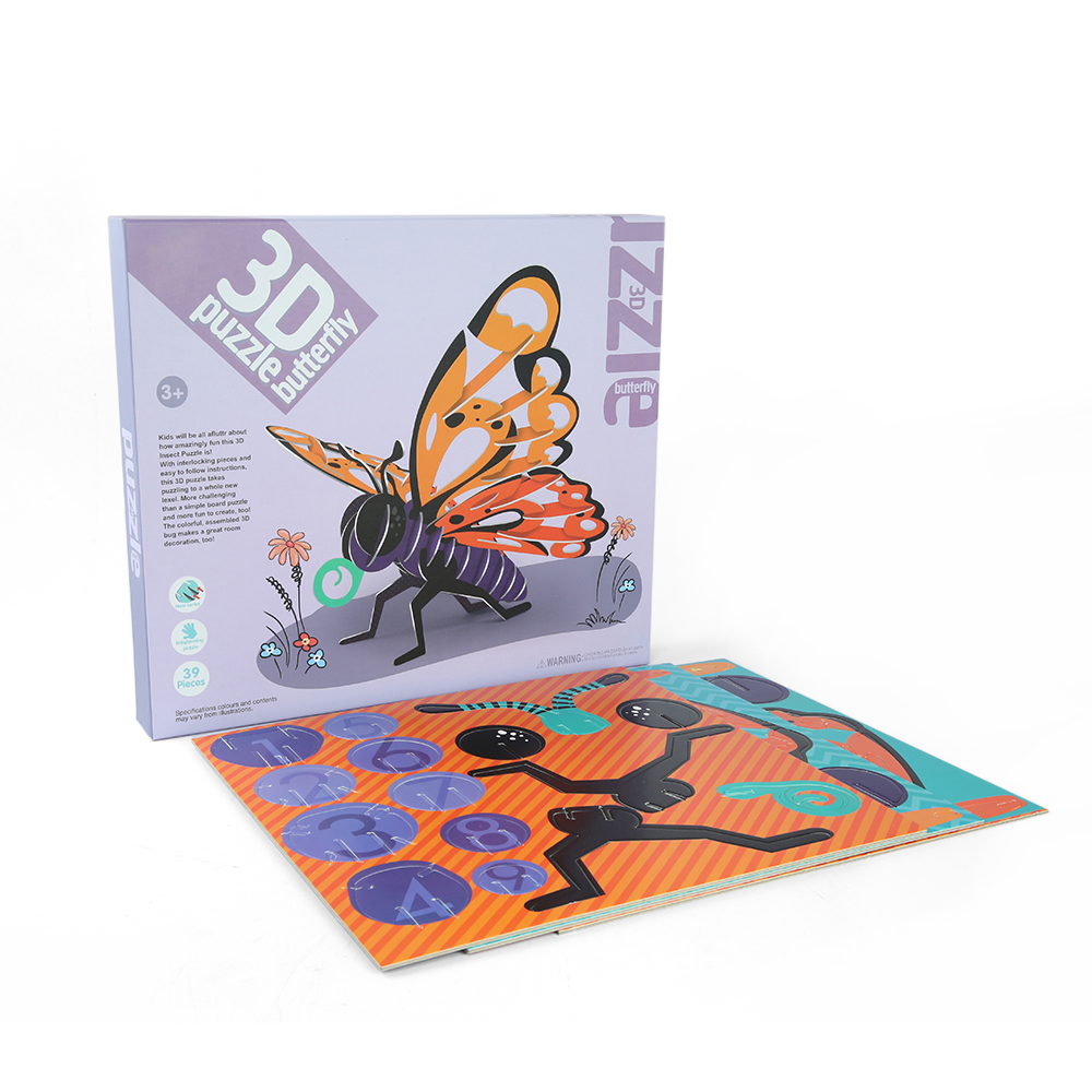 3D butterfly paper puzzle