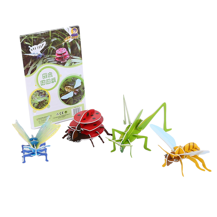 3D Cartoon insect foam puzzle DIY toys for kids