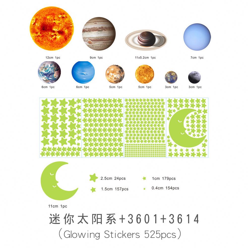 Glow In Dark Stars Ceiling Stickers