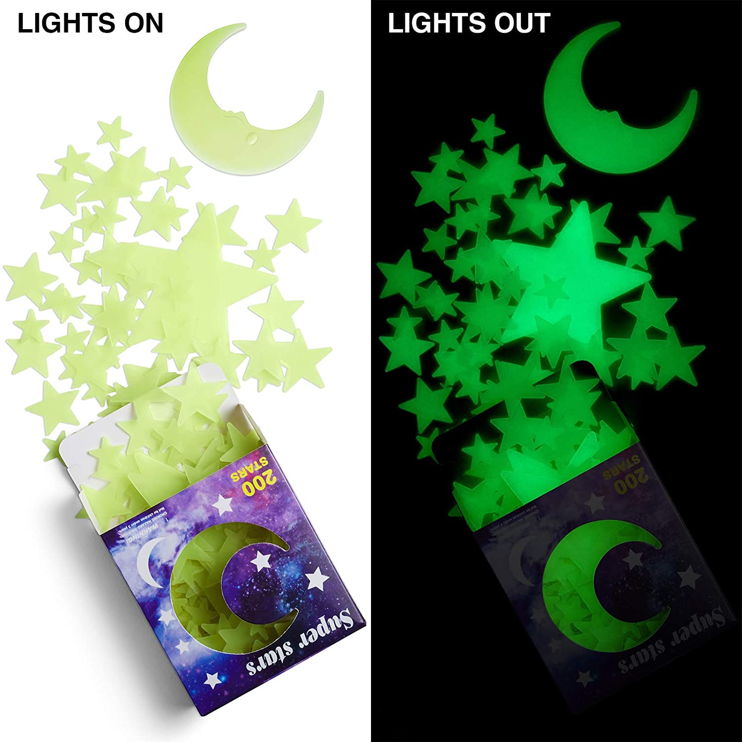 Stars and Moon Luminous Room Sticker