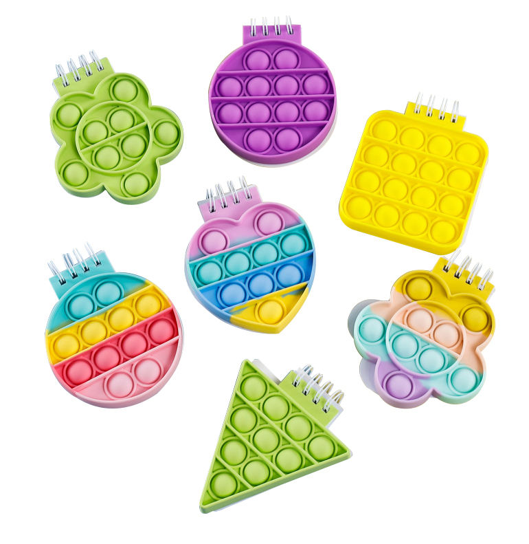 Mini Silicone Pop Bubbles Cover Notebook