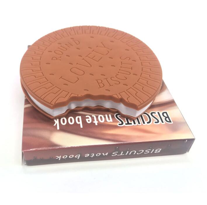 Silicone Material Biscuits Shape Memo Pad Book