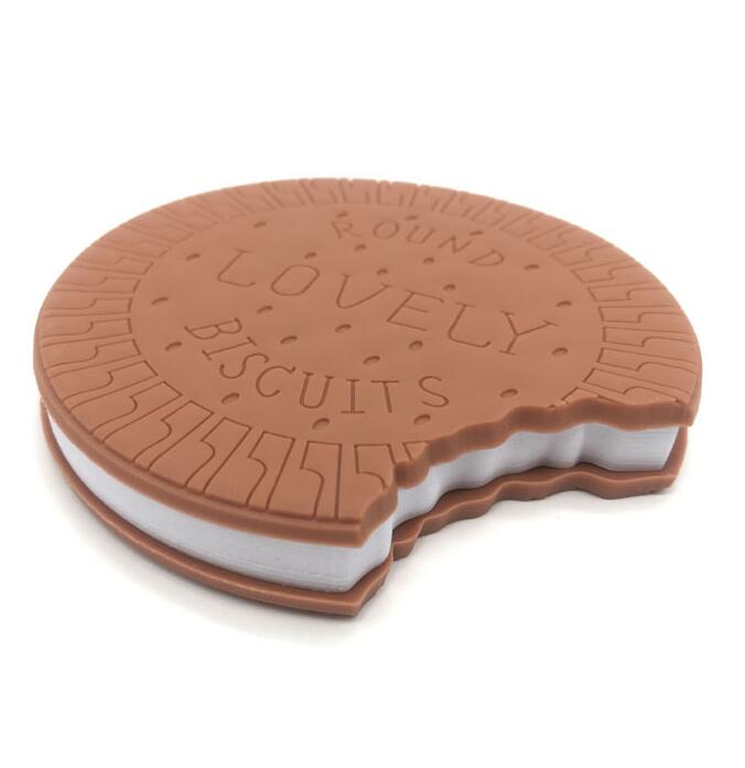 Silicone Material Biscuits Shape Memo Pad Book