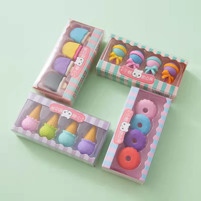 TPR 3d eraser, ice cream shape kids erasers