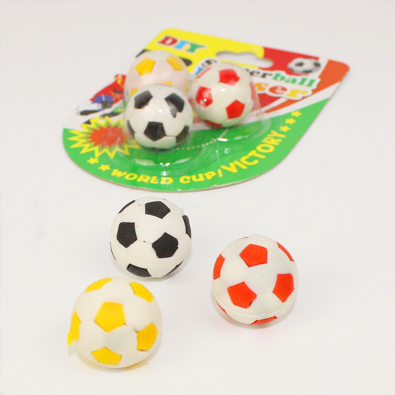 3D Football Soccer Shaped Eraser